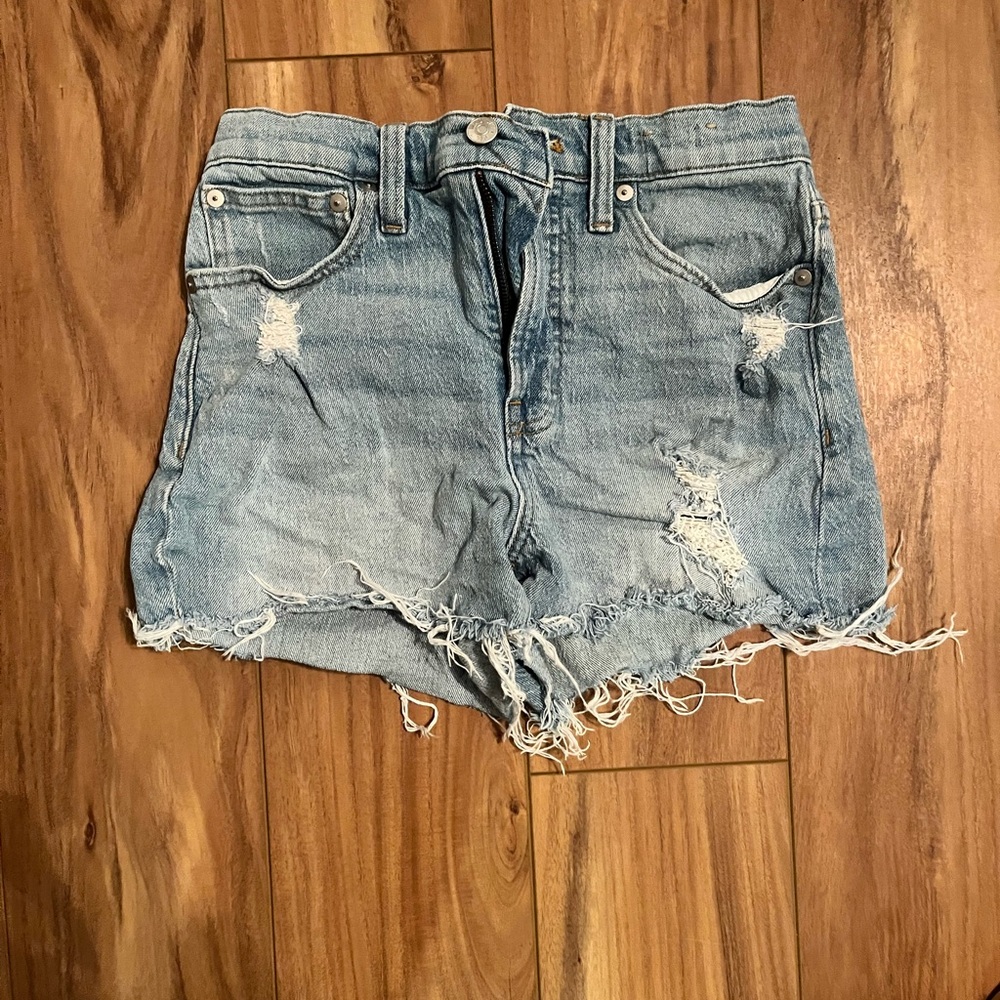 Madewell The Perfect Jean Shorts High-Waisted Distressed